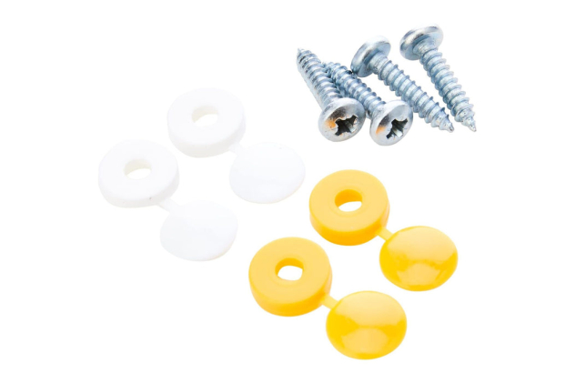 Wot-Nots Number Plate Screws & Caps Pack of 4