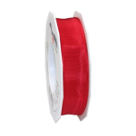 PRÄSENT Lyon Red Wired Ribbon 25mm x 25m