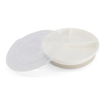 Twistshake Divided Plate with Lid 6m+ White
