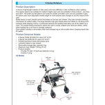 NRS Healthcare A-Series Petite 4 Wheel Rollator with Seat - Silver | New Item - Damaged Outer Box Packaging