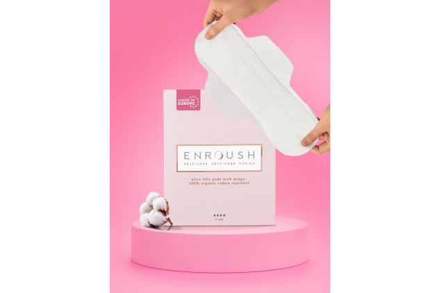 ENROUSH Organic Cotton Night Pads 8 Pack