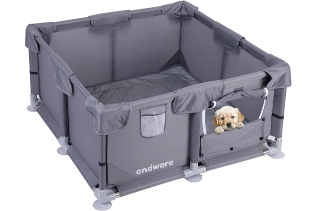 ondware Puppy Playpen with Gate 28 x 28 x 15in