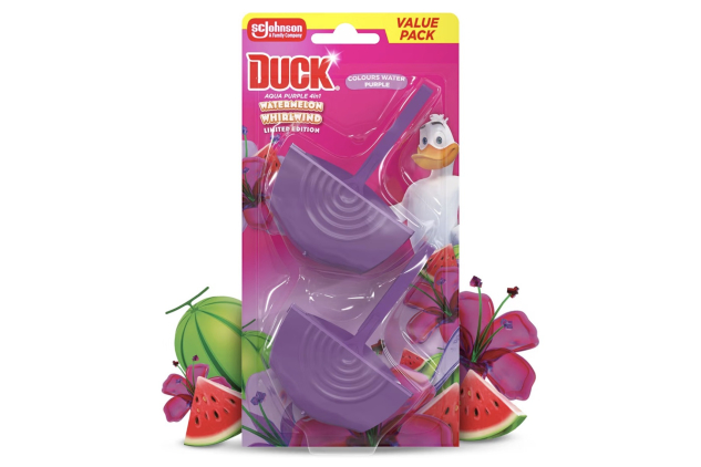 Duck Colouring Toilet Rim Block Duo, Watermelon Whirlwind - 36g (2 Packs) Damaged Outer Box Packaging