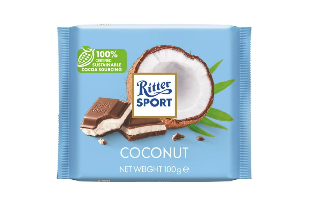 Ritter Sport Coconut Chocolate Bar 100g