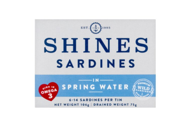 Shines Irish Sardines in Spring Water 106g