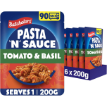 Batchelors Pasta 'n' Sauce, Tomato & Basil, Microwave Ready Meals (6-Pack)
