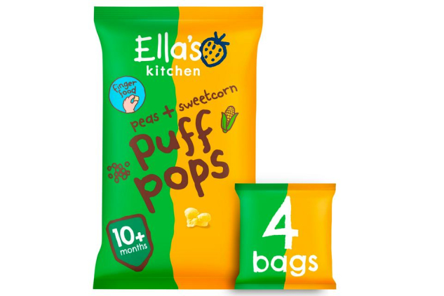 Ella's Kitchen Peas & Sweetcorn Puff Pops 4 x 9g