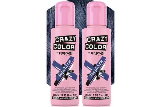 Crazy Color Sapphire Semi Permanent Hair Dye Duo 200ml
