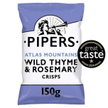 Pipers Wild Thyme & Rosemary Crisps 150g