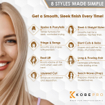K-Pro Detangling Paddle Brush - Scalp Massager for Wet/Dry Hair - CushionFlex Technology - Pain-Free Knot Removal - Type 1-4 Hair & Extensions - Ideal for daily use