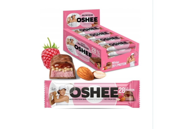 OSHEE Raspberry & Almond Protein Bars 12 x 47g