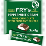 Fry's Peppermint Cream Chocolate Bars 3 x 49g
