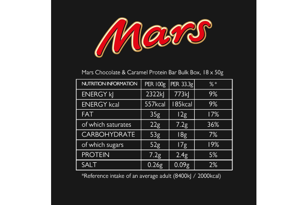 Mars Protein Caramel, Nougat & Milk Chocolate Bars 18 x 50g