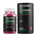 Reakiro Cherry Vegan CBD Gummies 750mg - 30 Pack