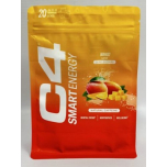 C4 Smart Energy | 20 Nootropic Powder Sachets with Brainberry, L Tyrosine + Natural Caffeine | Promotes Sharp Mental Focus + Wellbeing | Low Calorie Sugar Free Energy Drink | Focus Supplement | Mango
