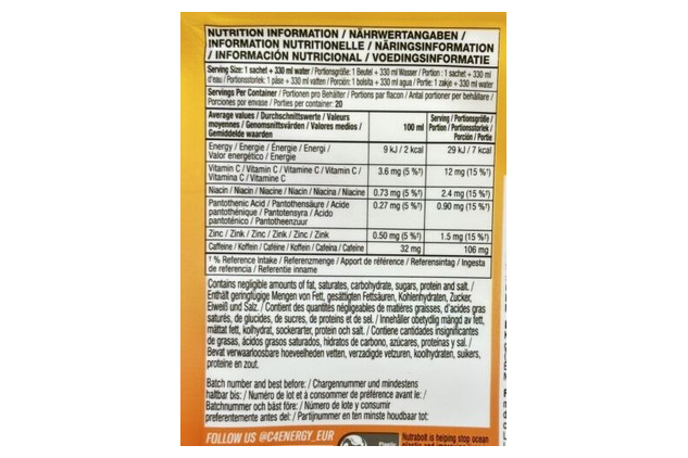 C4 Smart Energy | 20 Nootropic Powder Sachets with Brainberry, L Tyrosine + Natural Caffeine | Promotes Sharp Mental Focus + Wellbeing | Low Calorie Sugar Free Energy Drink | Focus Supplement | Mango