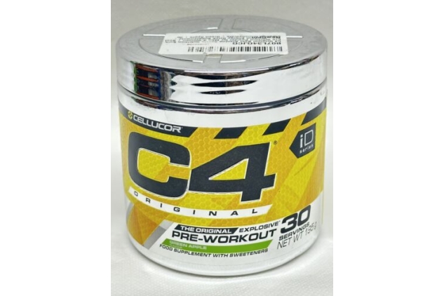 C4 Original Pre Workout Green Apple Flavour 195G 30 Servings