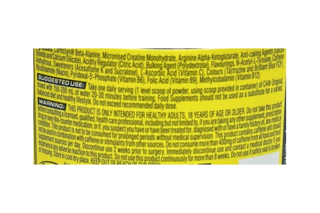C4 Original Pre Workout Green Apple Flavour 195G 30 Servings