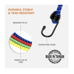 Heavy Duty Bungee Cords 12‑Pack | Assorted Lengths for Camping & Rack Use