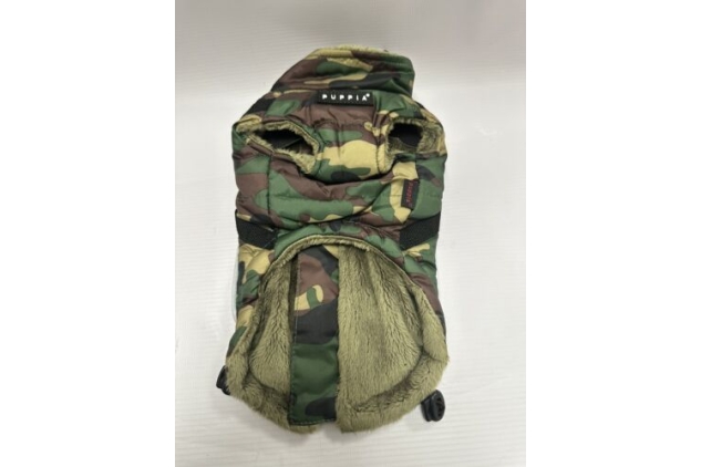 Puppia Pioneer Smart Tag Mountaineer Dog Coat Size Small Camouflage Pattern
