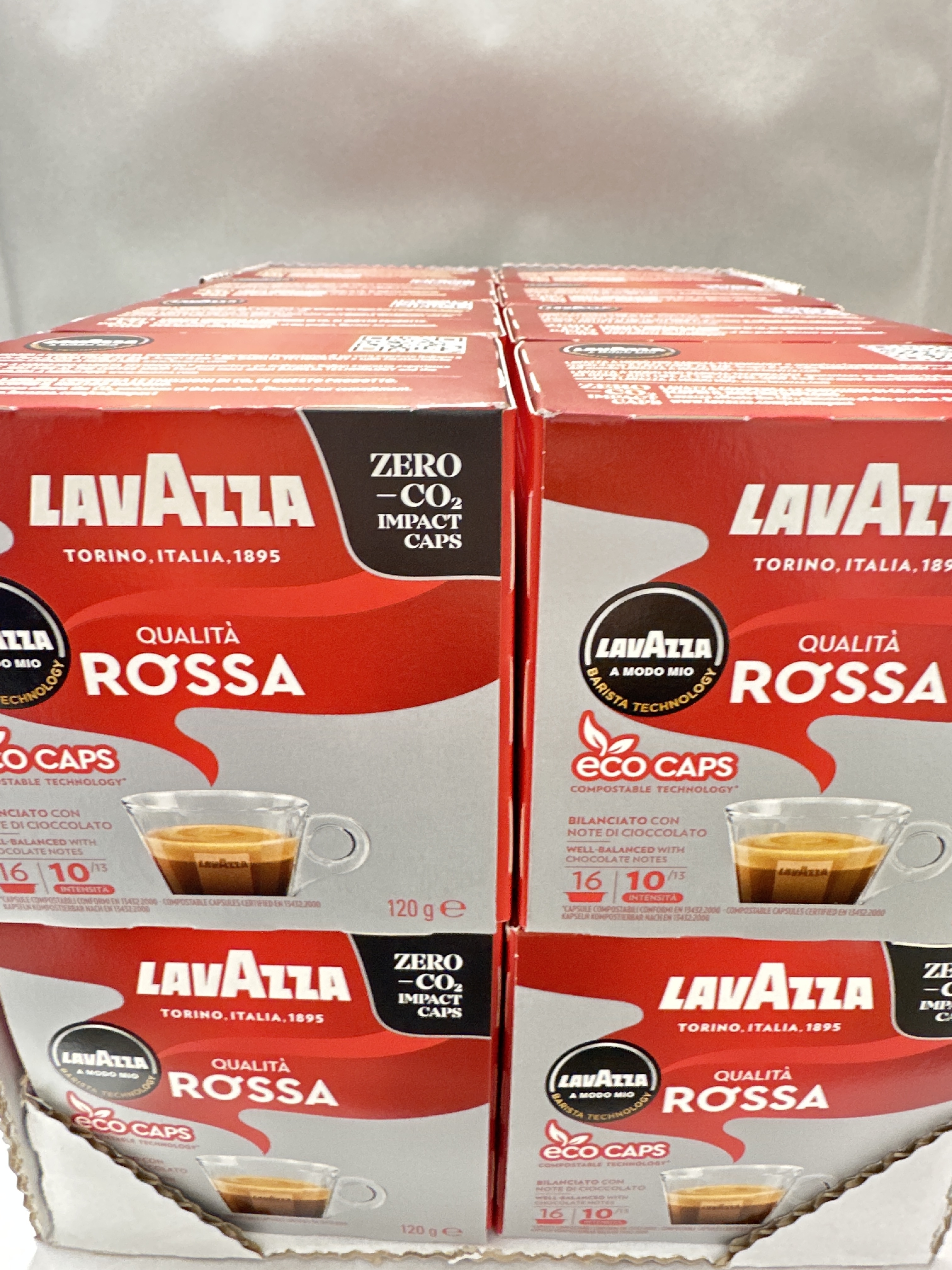 Lavazza A Modo Mio Compostable Qualita Rossa Coffee Capsules 16 per pack