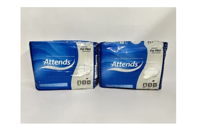 Attends For Men 3 (599ml) 2 Packs Of 14 Pack Incontinence Aid Pads For Men