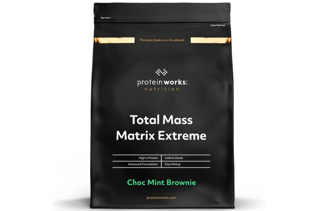 Protein Works Total Mass Matrix Extreme – High-Calorie Mass Gainer | Choc Mint Brownie | 8 Servings | 2.12kg