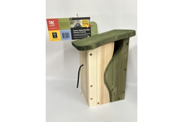 Simon King Wildlife Curve Cavity Bird Box House Nesting & Roosting High Quality