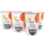 Itsu Satay Flavour Rice Noodles | Instant Rice Noodles Multipack Cup | (Pack of 6) | Gluten-Free & Vegan