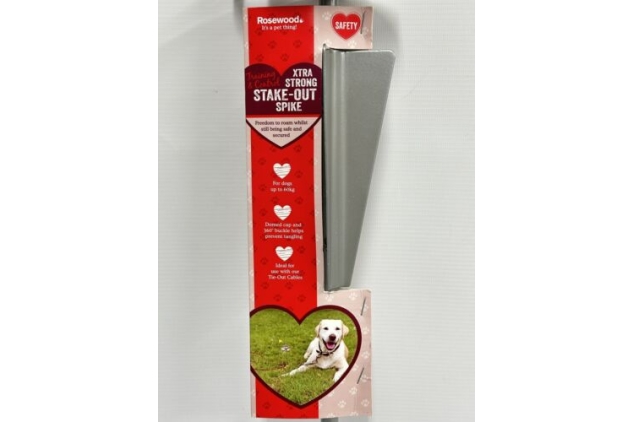 Stake-Out Ground Spike | For Garden Holiday Camping BBQ Dog Accessory Extra Strong