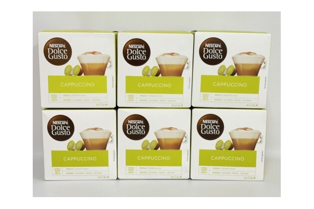Nescafe Dolce Gusto Coffee Pods Cappuccino | 6 Boxes | 48 Drinks Servings