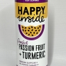 Happy Inside Gut Health Drink, Prebiotic, Natural Ingredients, No Fizz, Vegan, No Added Sugar, High Fibre, Immunity, Passion Fruit + Turmeric Flavour, 250 ml (Pack Of 12)