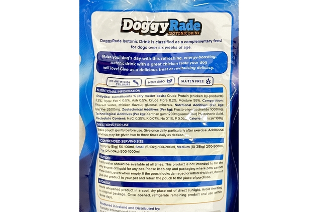 DoggyRade Hydration Drink for Dogs - 250ml - Isotonic, Refreshing and Energising