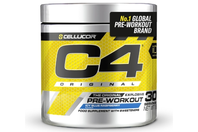 C4 Original Pre Workout Food Supplement Icy Blue Raspberry 30 Servings