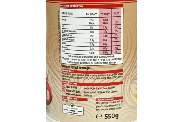 Nestle Coffee Mate Original 6 X 550g Whitener For Creamier Drink Beverages | Bulk Buy Deal | Business Supplies | Catering