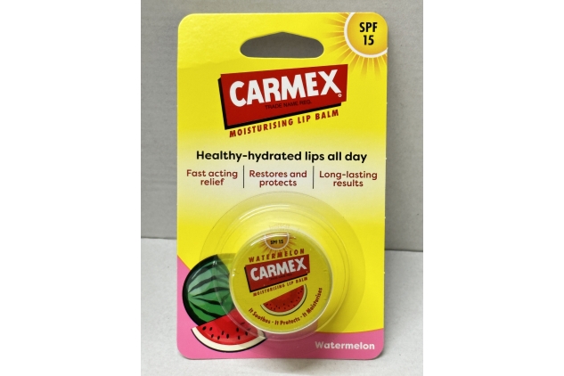 CARMEX Watermelon Lip Balm – 7.5g Pot | SPF15 | Soothes & Moisturises Dry Lips