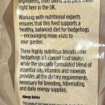 Gardman Hedgehog Food – 650g – Nutritious Biscuit Bites for Wild Hedgehogs – High Protein, Balanced Diet for Garden Wildlife Support