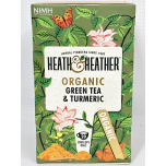 Heath & Heather Organic Green Tea & Turmeric 20 Envelope Bags (Pack Of 6)