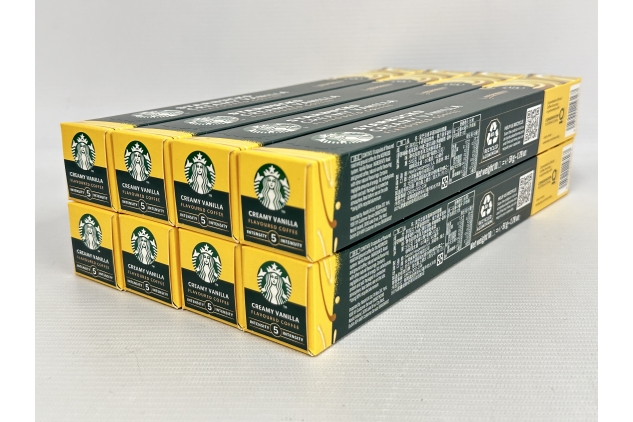 STARBUCKS Creamy Vanilla Flavoured Coffee by Nespresso | Blonde Roast | 80 Coffee Capsules | Winter Essential