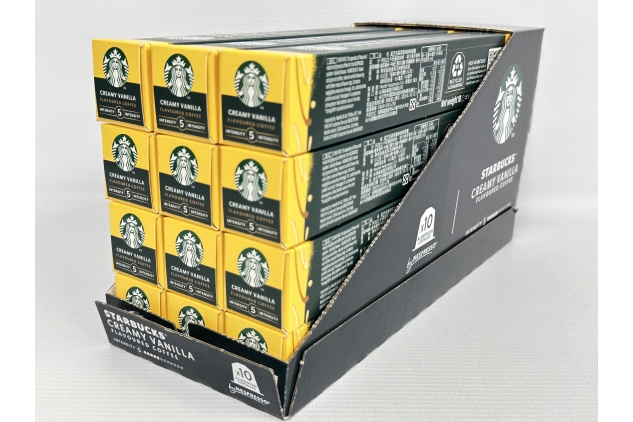 STARBUCKS Creamy Vanilla Flavoured Coffee by Nespresso | Blonde Roast | 120 Coffee Capsules | Bulk Buy Deal | Business Supplies