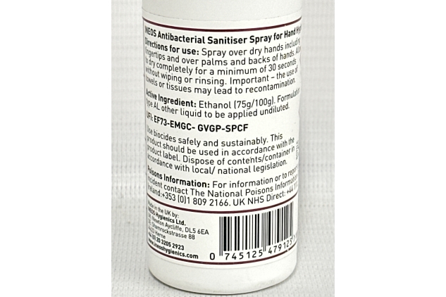 INEOS Sanitiser Spray (100 ml) - Antibacterial Hand Sanitiser | Pack Of 6 | Winter Essential
