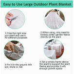 Garden Plant Fleece Frost Protection | Heavy-Duty Winter Cover | 2m x 10m 40gsm | Reusable Freeze Blanket for Outdoor Plants