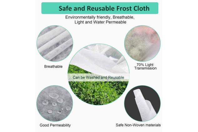 Garden Plant Fleece Frost Protection | Heavy-Duty Winter Cover | 2m x 10m 40gsm | Reusable Freeze Blanket for Outdoor Plants