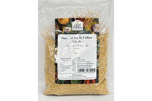 Yellow Mustard Seeds Whole – 250g, Perfect for Cooking & Spices